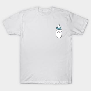 Funny Cat In Milk Bottle Meme T-Shirt